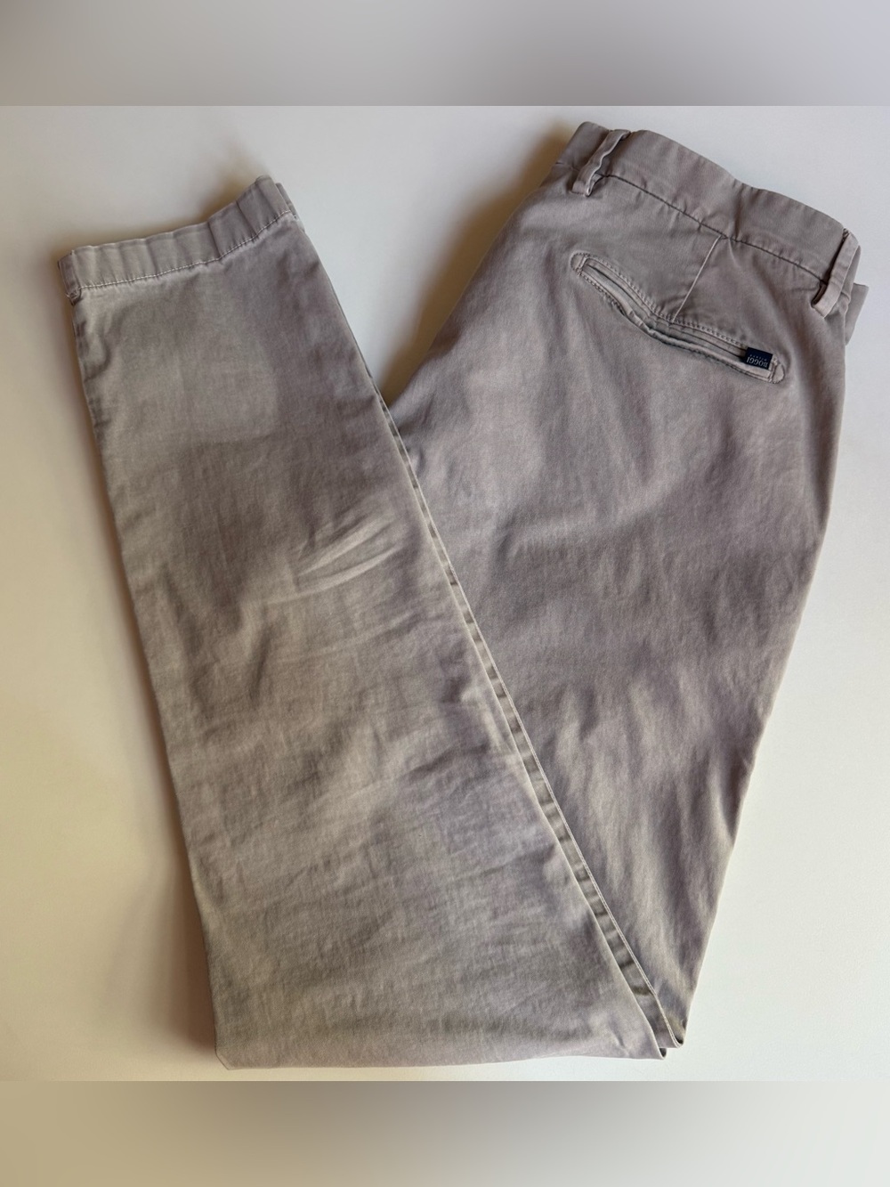 BOGGI Milano Marcello Chino Pants Size 34 Italian fabric Brow Gray Casual